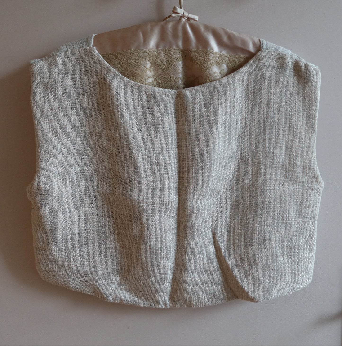 Short Sleeve Shirt - Upcycled Linen | Light Blue Beige