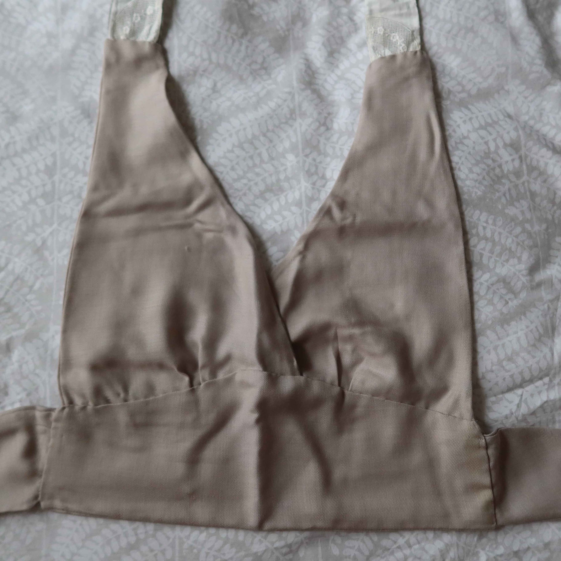 Cropped Halter Neck Top - Cotton Vintage Detail | Upcycled