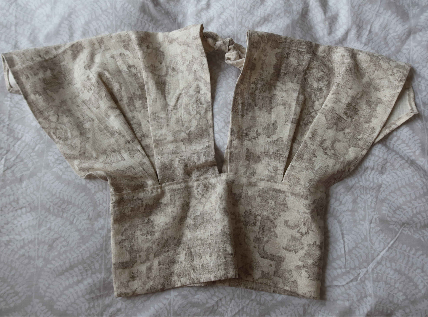 V-neck Linen Top - Sustainable Fabric | Tie-Back Design