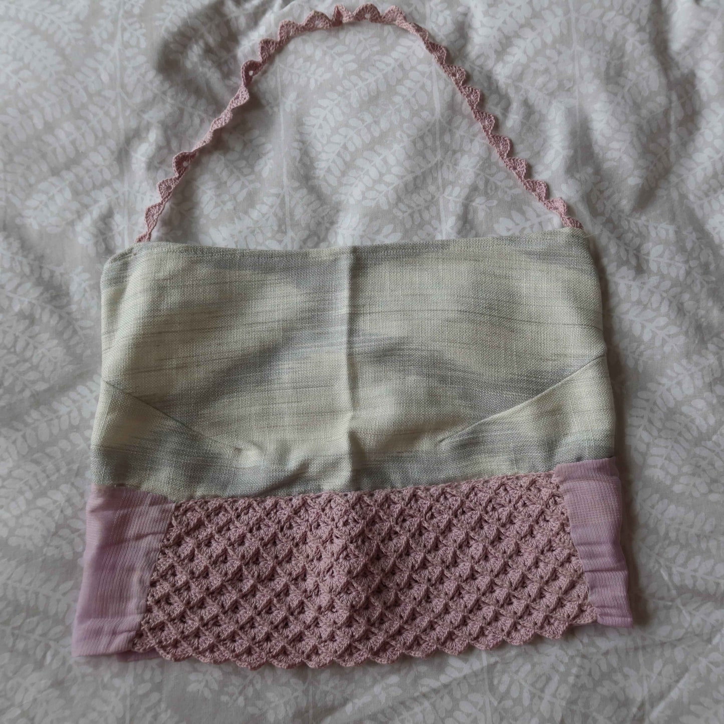 Upcycled Linen Halter Neck Top - Cropped | Handmade Detail