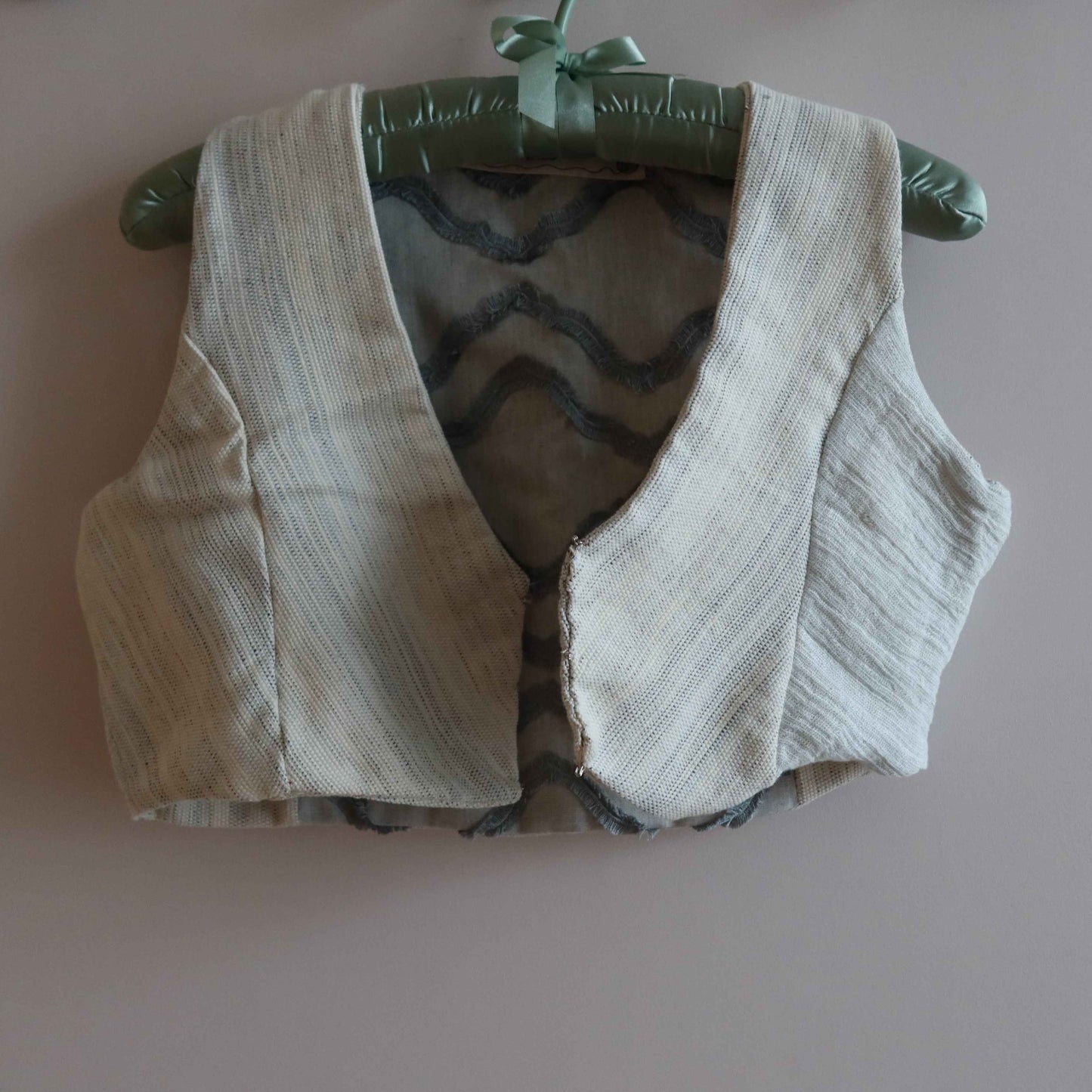 Cropped Vest - Eco-Friendly Style | Upcycled Cotton Vest