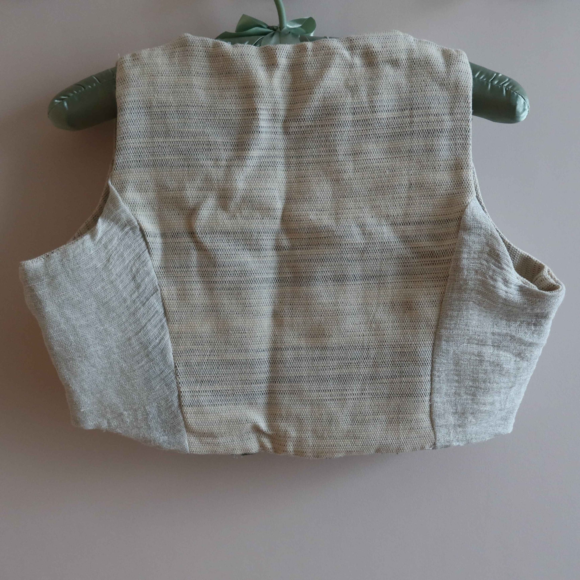 Cropped Vest - Eco-Friendly Style | Upcycled Cotton Vest
