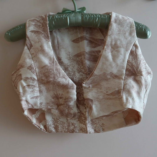 Cropped Vest - Eco-Friendly Style | Upcycled Cotton Vest