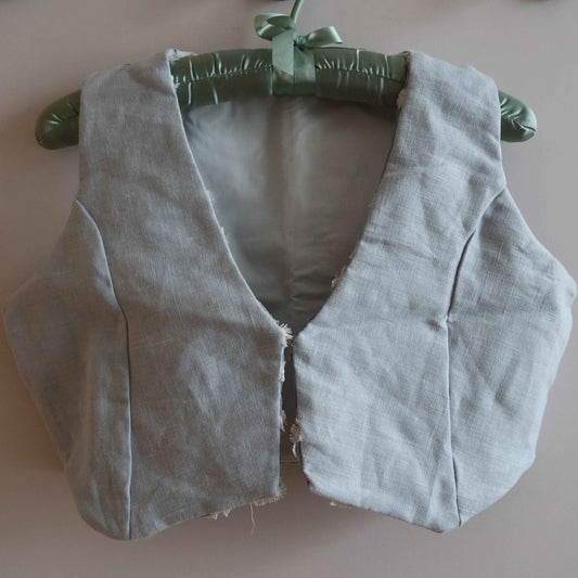 Cropped Vest - Eco-Friendly Style | Upcycled Cotton Vest
