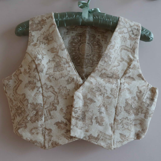 Cropped Vest - Eco-Friendly Style | Upcycled Cotton Vest