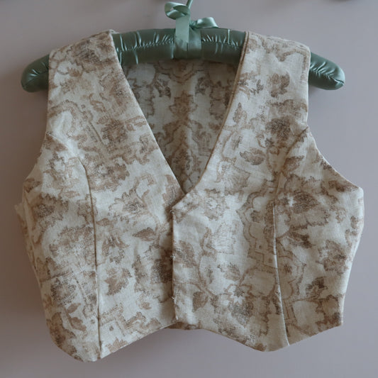 Cropped Vest - Eco-Friendly Style | Upcycled Cotton Vest