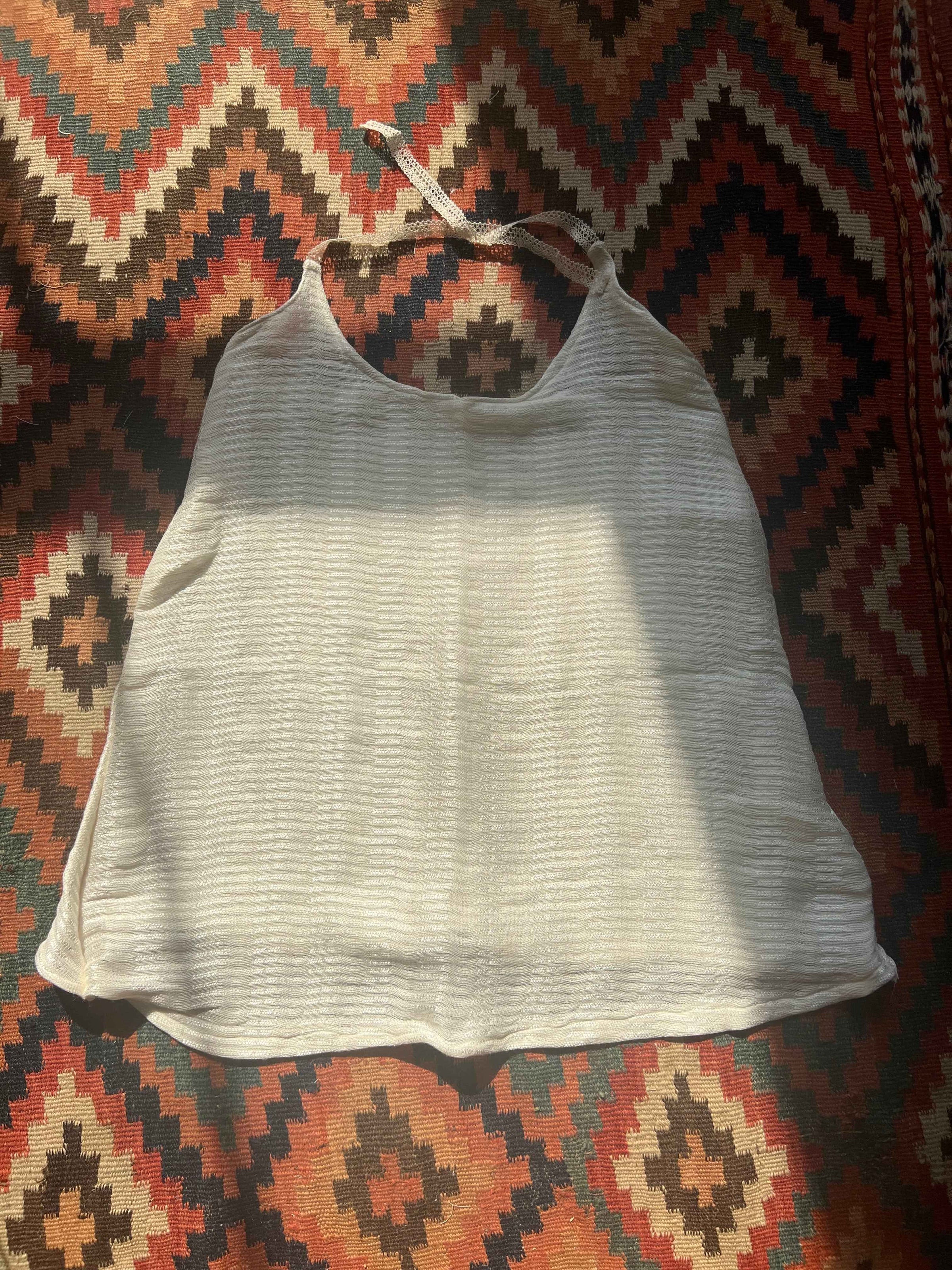 Halter Neck Mini Dress - Cotton Lace | Upcycled Fabric