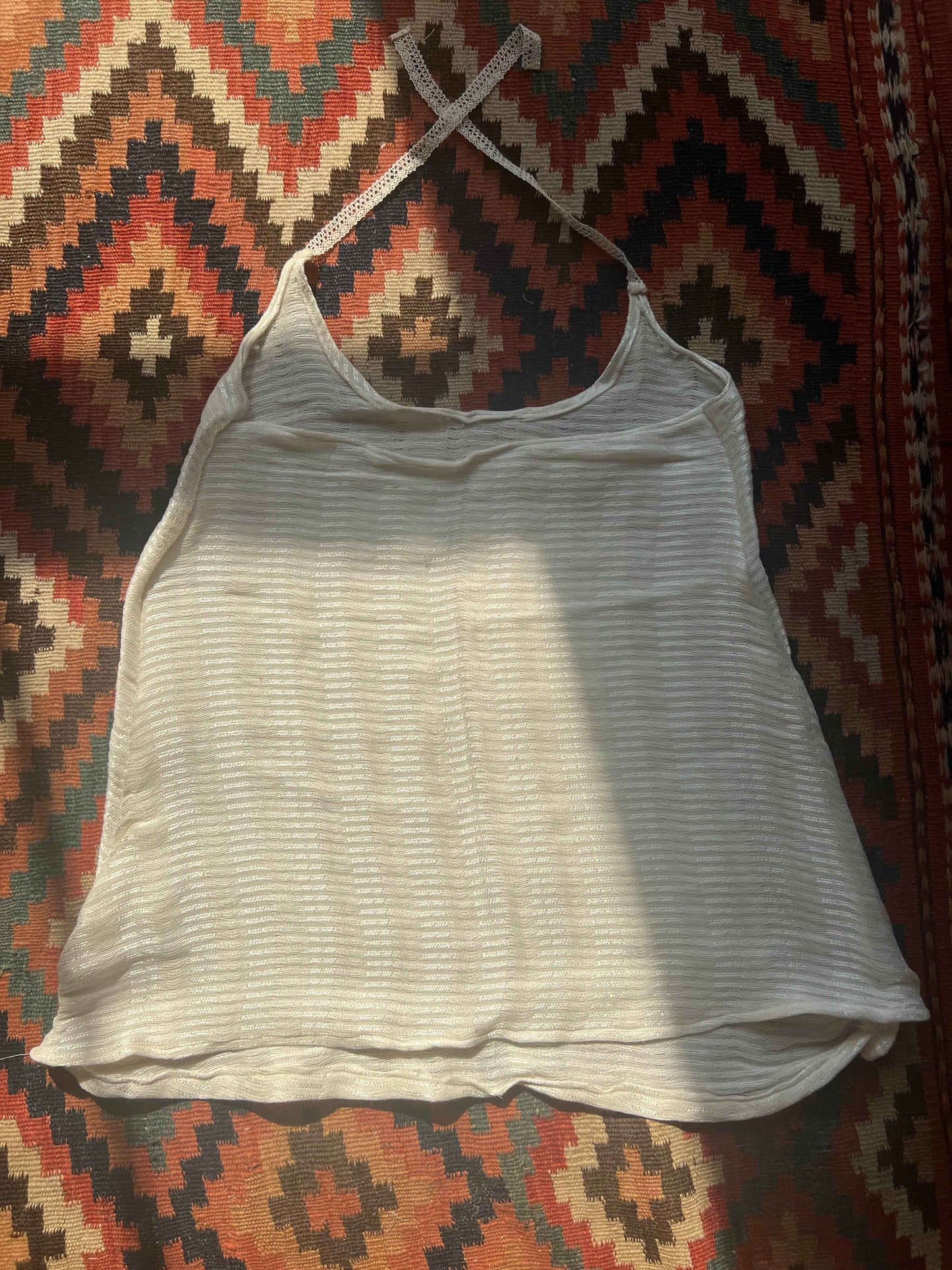 Halter Neck Mini Dress - Cotton Lace | Upcycled Fabric