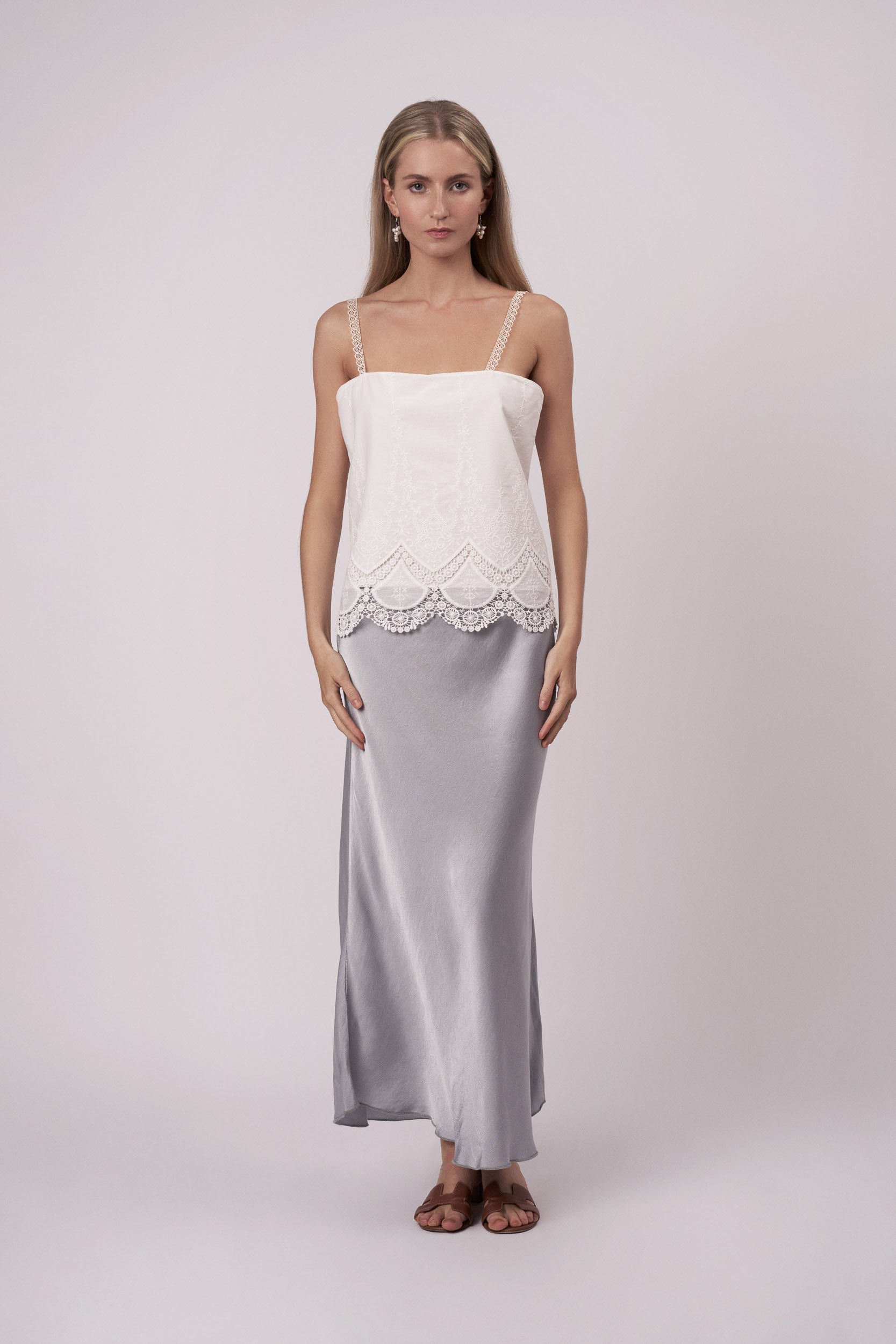 La parte superior de la flor